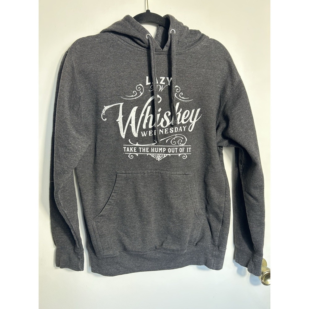 Independent Trading Co  WomanHoodie S Charcoal Whiskey Wednesday Lazy RW Graphic